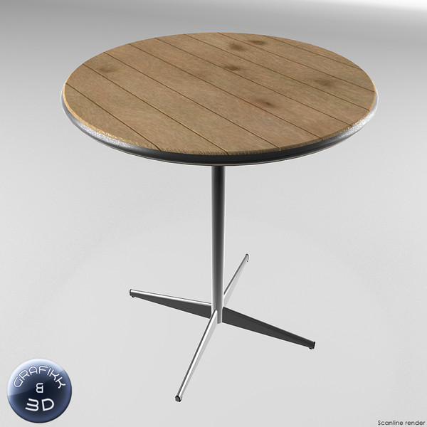 3d model table cloth cafe - Cafe Table with cloth by PolyTron