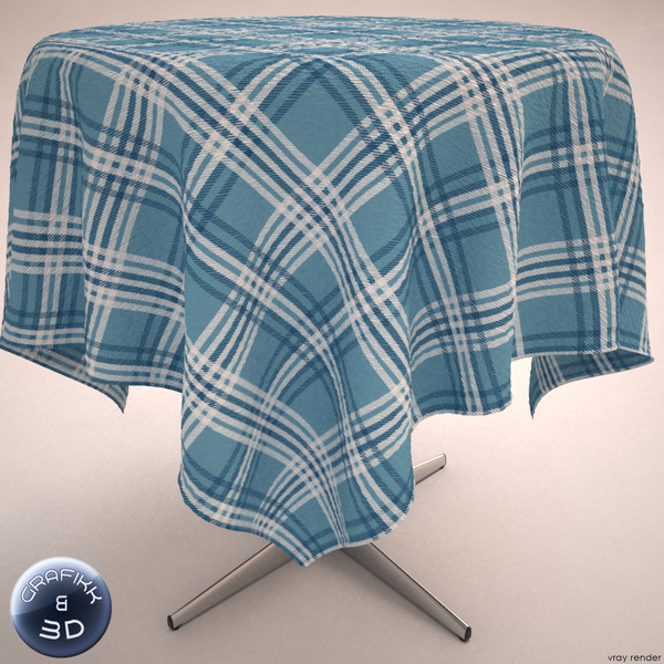 3d model table cloth cafe - Cafe Table with cloth by PolyTron