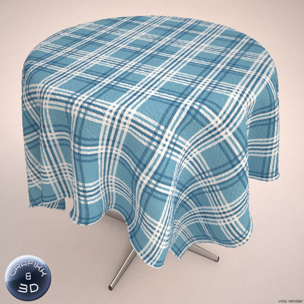 3d model table cloth cafe - Cafe Table with cloth by PolyTron