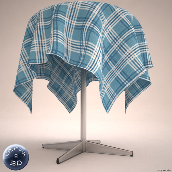 3d model table cloth cafe - Cafe Table with cloth by PolyTron