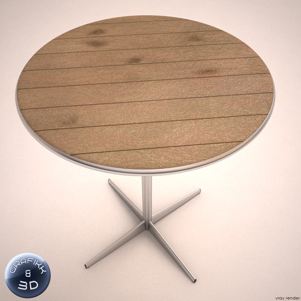 3d model table cloth cafe - Cafe Table with cloth by PolyTron