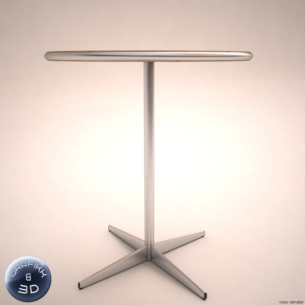 3d model table cloth cafe - Cafe Table with cloth by PolyTron