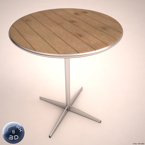 3d model table cloth cafe - Cafe Table with cloth by PolyTron