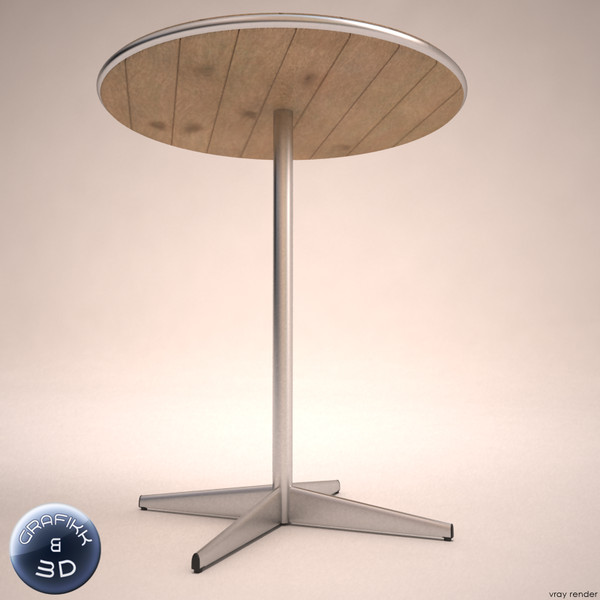 3d model table cloth cafe - Cafe Table with cloth by PolyTron