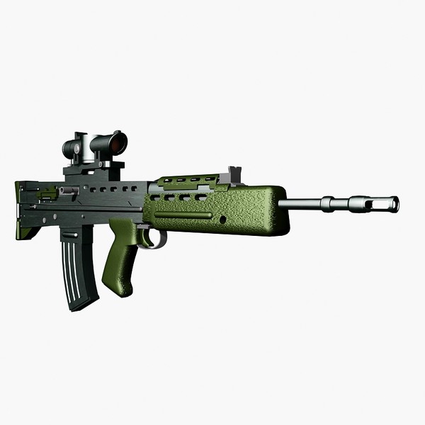 british assault rifle 3d max - SA 80 assault rifle by Sandu_Bublic