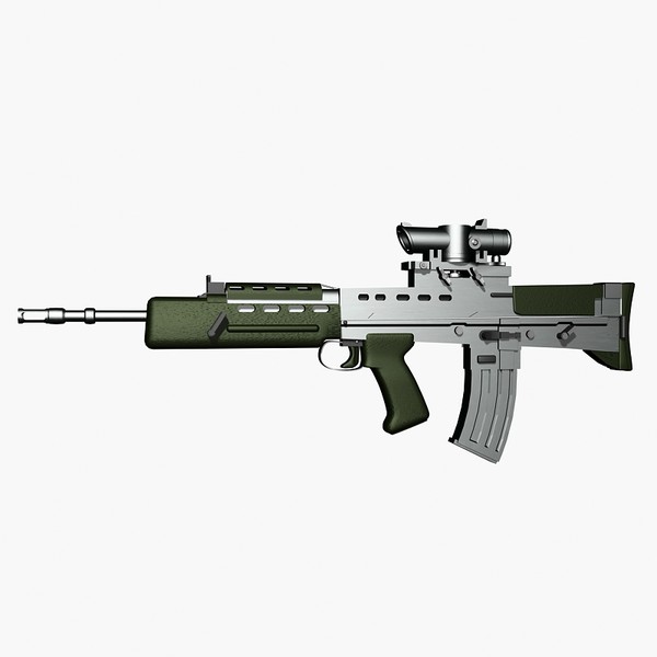 british assault rifle 3d max - SA 80 assault rifle by Sandu_Bublic