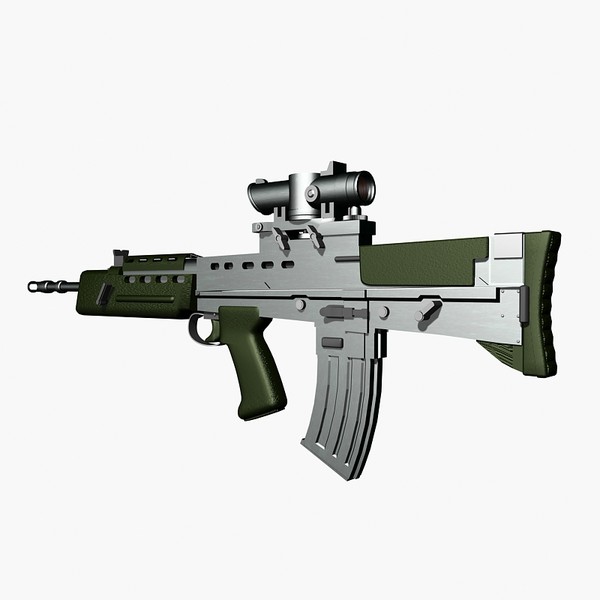 british assault rifle 3d max - SA 80 assault rifle by Sandu_Bublic