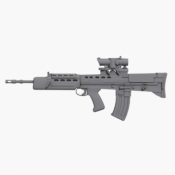 british assault rifle 3d max - SA 80 assault rifle by Sandu_Bublic