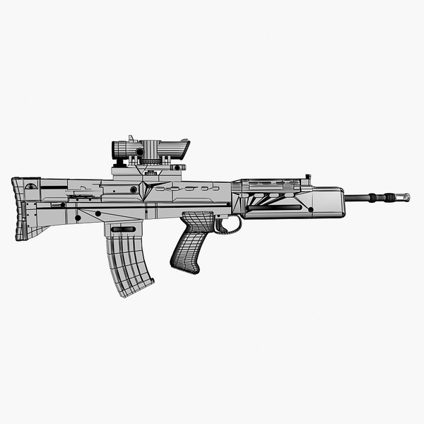 british assault rifle 3d max - SA 80 assault rifle by Sandu_Bublic