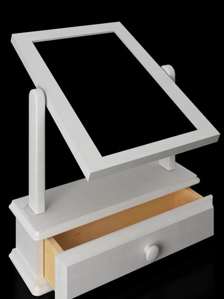 mirror wood modelled max - mirror by geimers