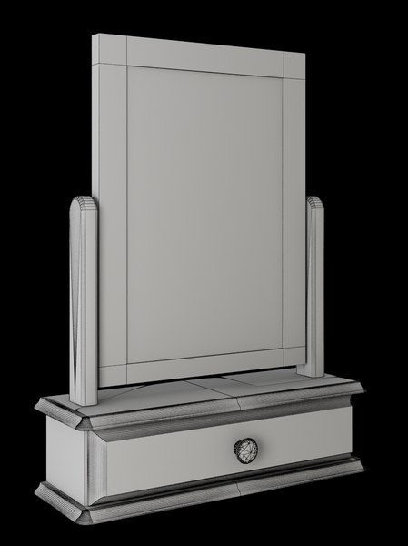 mirror wood modelled max - mirror by geimers