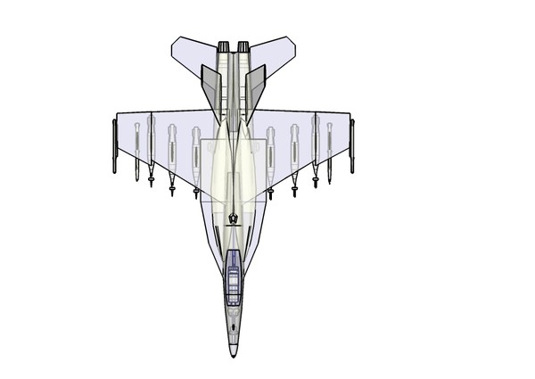 f enhanced - assembly 3d model - F-18E/F Enhanced - 3D Assembly Model by RodgerSaintJohn