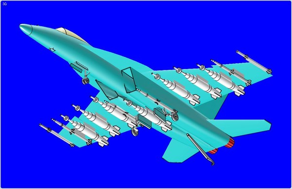 f enhanced - assembly 3d model - F-18E/F Enhanced - 3D Assembly Model by RodgerSaintJohn