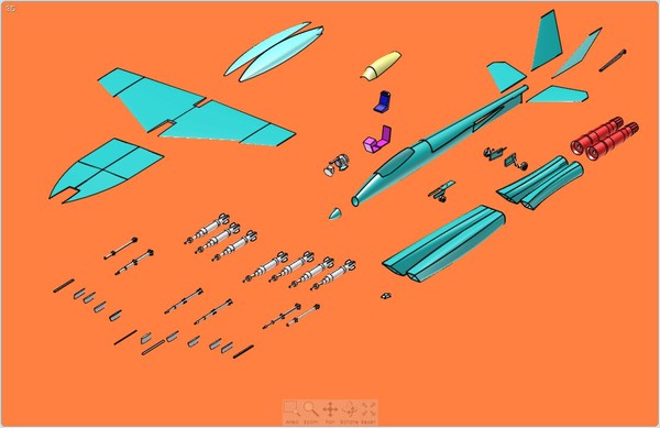 f enhanced - assembly 3d model - F-18E/F Enhanced - 3D Assembly Model by RodgerSaintJohn