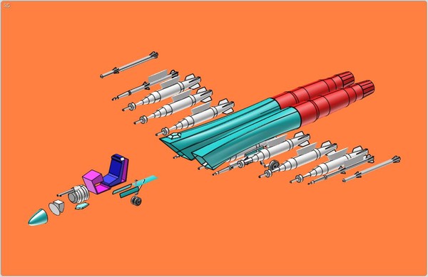 f enhanced - assembly 3d model - F-18E/F Enhanced - 3D Assembly Model by RodgerSaintJohn