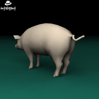 pig anatomically correct 3d model - Low Poly Pig by Int3lig3nt