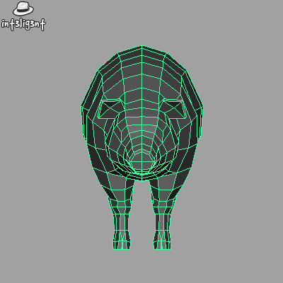pig anatomically correct 3d model - Low Poly Pig by Int3lig3nt