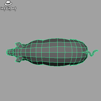 pig anatomically correct 3d model - Low Poly Pig by Int3lig3nt