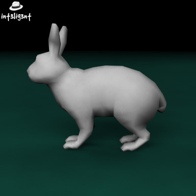 rabbit anatomically correct 3d obj - Low Poly Rabbit by Int3lig3nt