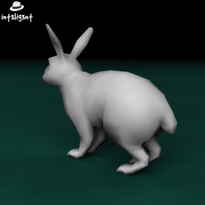 rabbit anatomically correct 3d obj - Low Poly Rabbit by Int3lig3nt