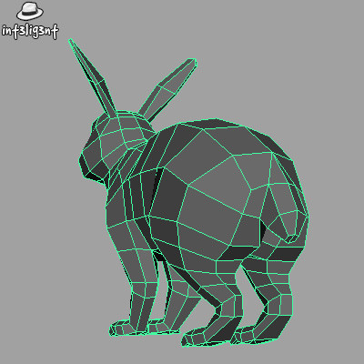 rabbit anatomically correct 3d obj - Low Poly Rabbit by Int3lig3nt