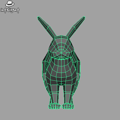 rabbit anatomically correct 3d obj - Low Poly Rabbit by Int3lig3nt