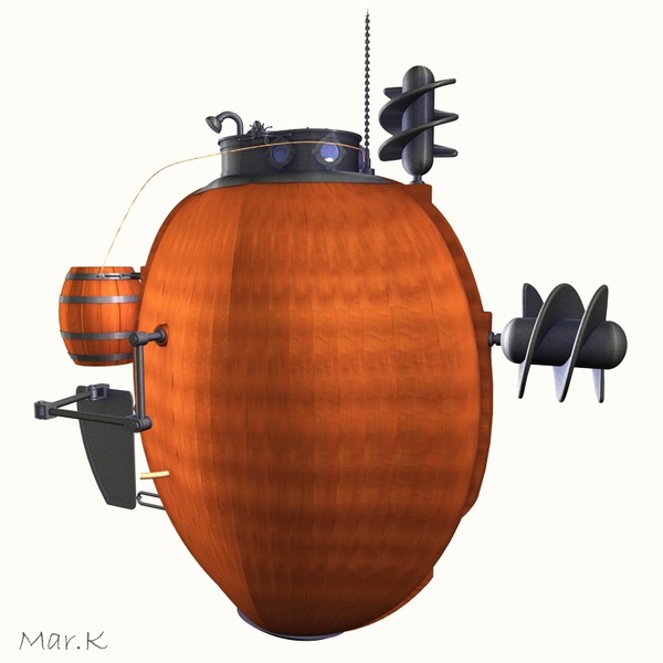 turtle submarine 3d 3ds - Submarine Turtle by Mar.K