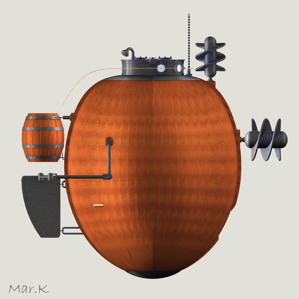 turtle submarine 3d 3ds - Submarine Turtle by Mar.K