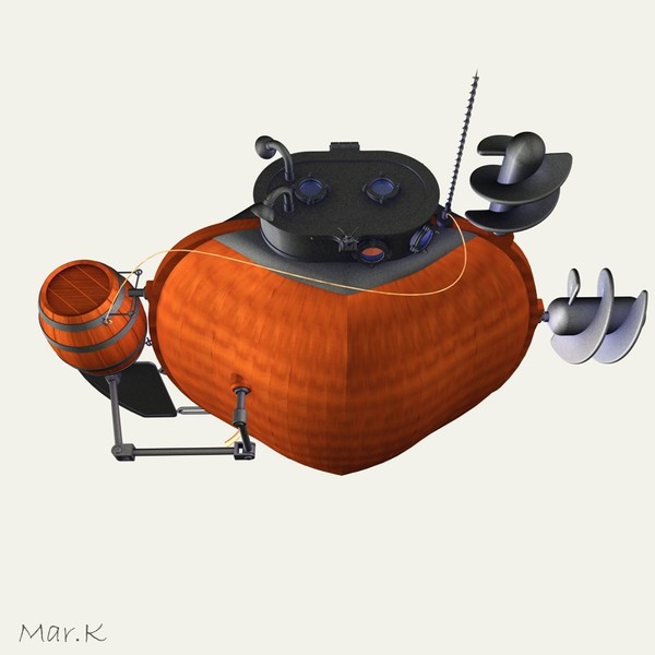 turtle submarine 3d 3ds - Submarine Turtle by Mar.K