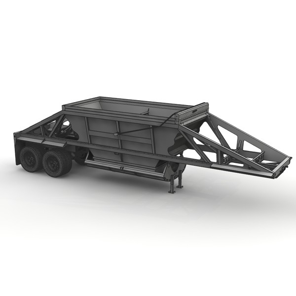 3d model trailer trail king - Trail king TKBD22-362 by bansheewoj