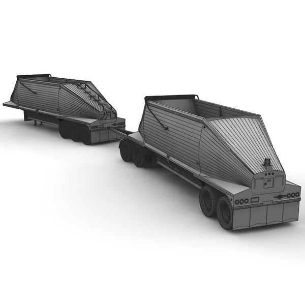 3d trailer beall model - Beall belly dump train... by bansheewoj