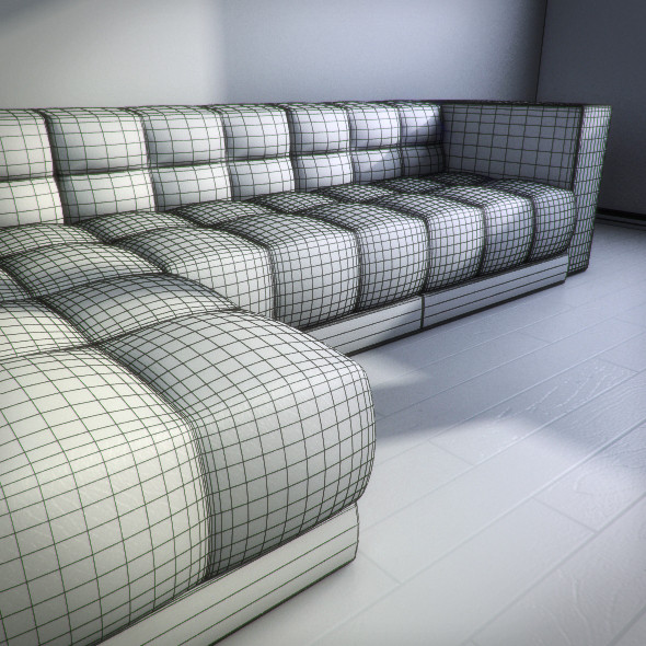 sectional sofa 3d max - Sectional sofa by RTEwork