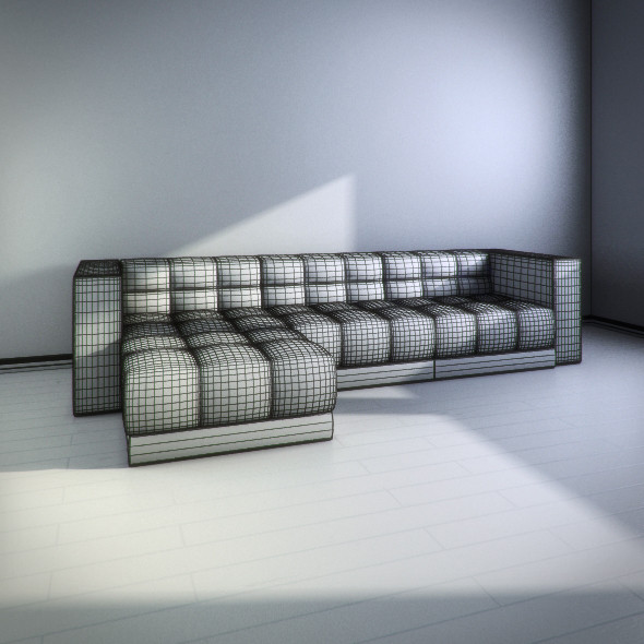 sectional sofa 3d max - Sectional sofa by RTEwork