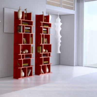 shelves contemporary 3d model - Shelves contemporary by RTEwork