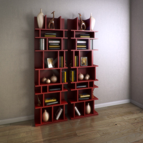 shelves contemporary 3d model - Shelves contemporary by RTEwork
