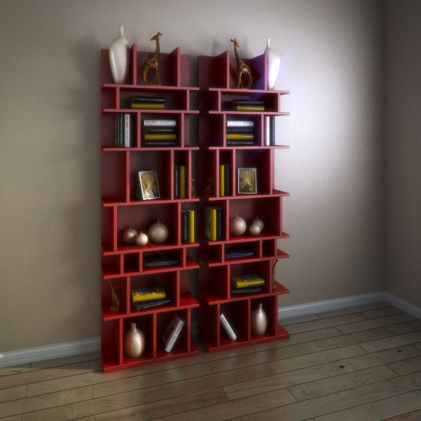 shelves contemporary 3d model - Shelves contemporary by RTEwork