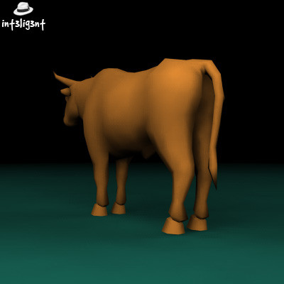 bull anatomically correct 3ds - Low Poly Bull by Int3lig3nt