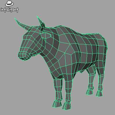 bull anatomically correct 3ds - Low Poly Bull by Int3lig3nt