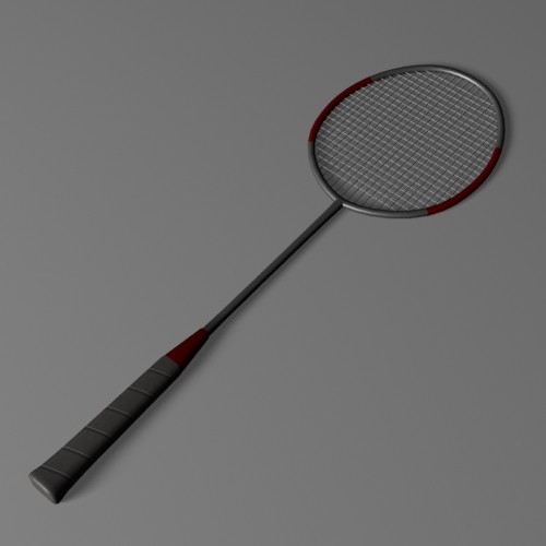 3d badminton racket model - Badminton Racket by mostlysquare