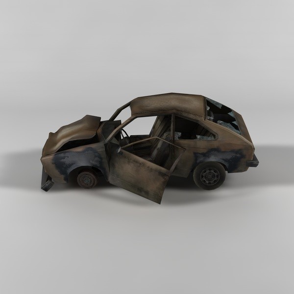car 3d model - Damage Car by TiRex3D