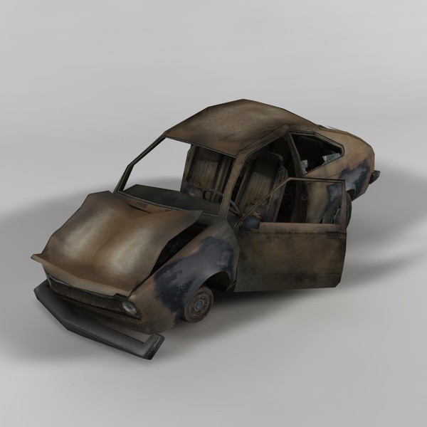 car 3d model - Damage Car by TiRex3D