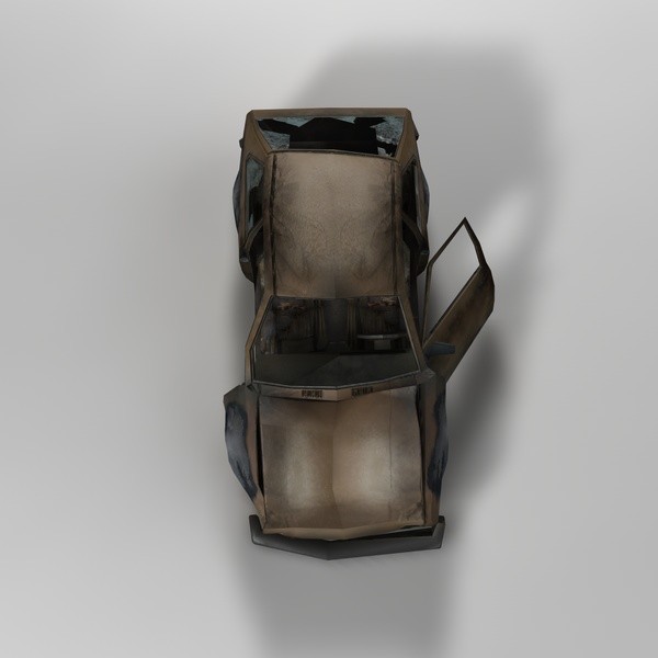 car 3d model - Damage Car by TiRex3D
