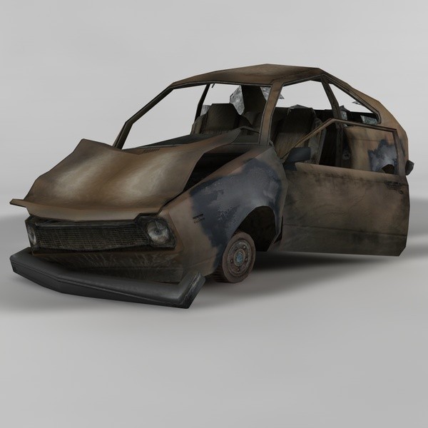 car 3d model - Damage Car by TiRex3D