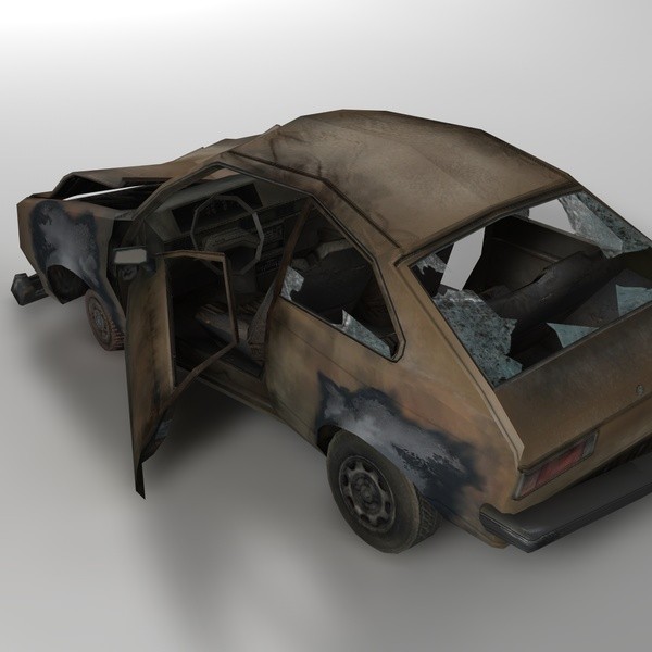 car 3d model - Damage Car by TiRex3D