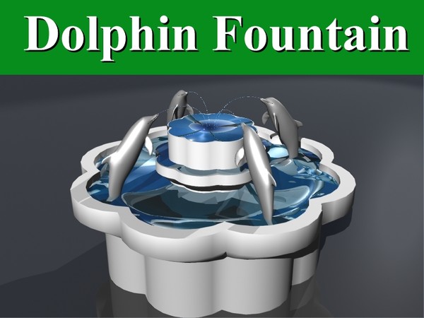 3d roman fountain dolphin - Dolphin Fountain by jhthomas512
