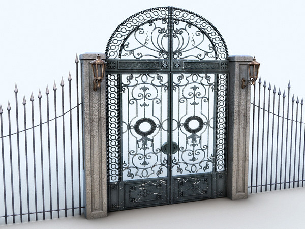 old ornamental gate 3d max - Ornamental gate # 1 by Dzejsi Models
