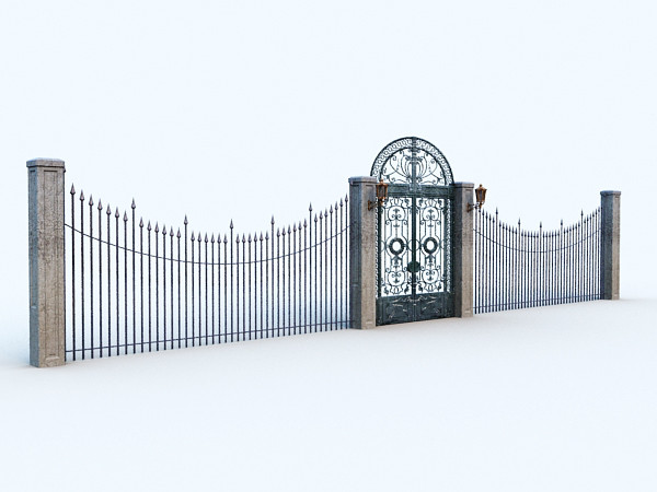 old ornamental gate 3d max - Ornamental gate # 1 by Dzejsi Models