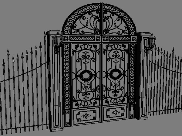 old ornamental gate 3d max - Ornamental gate # 1 by Dzejsi Models