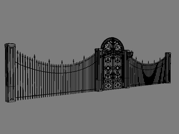old ornamental gate 3d max - Ornamental gate # 1 by Dzejsi Models