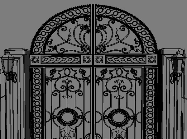 old ornamental gate 3d max - Ornamental gate # 1 by Dzejsi Models